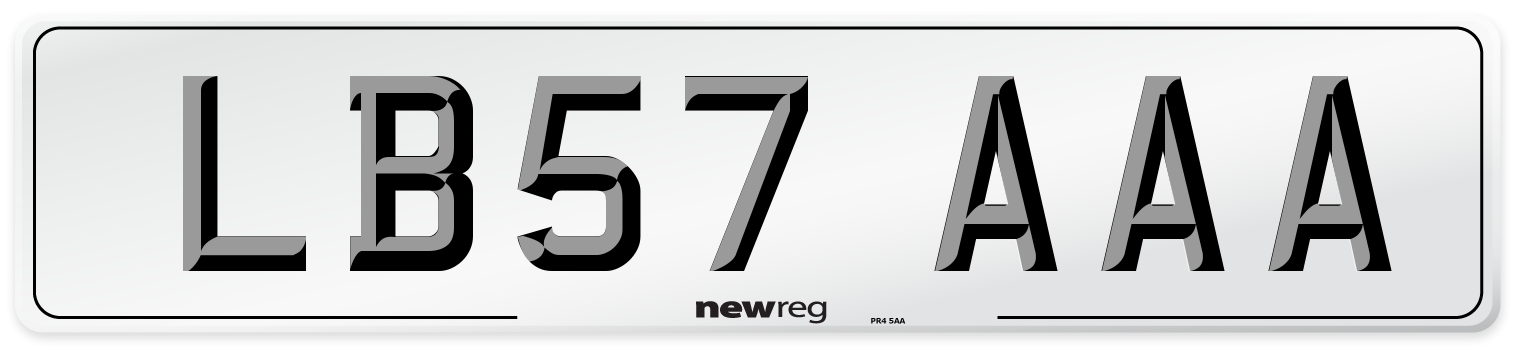 LB57 AAA Number Plate from New Reg